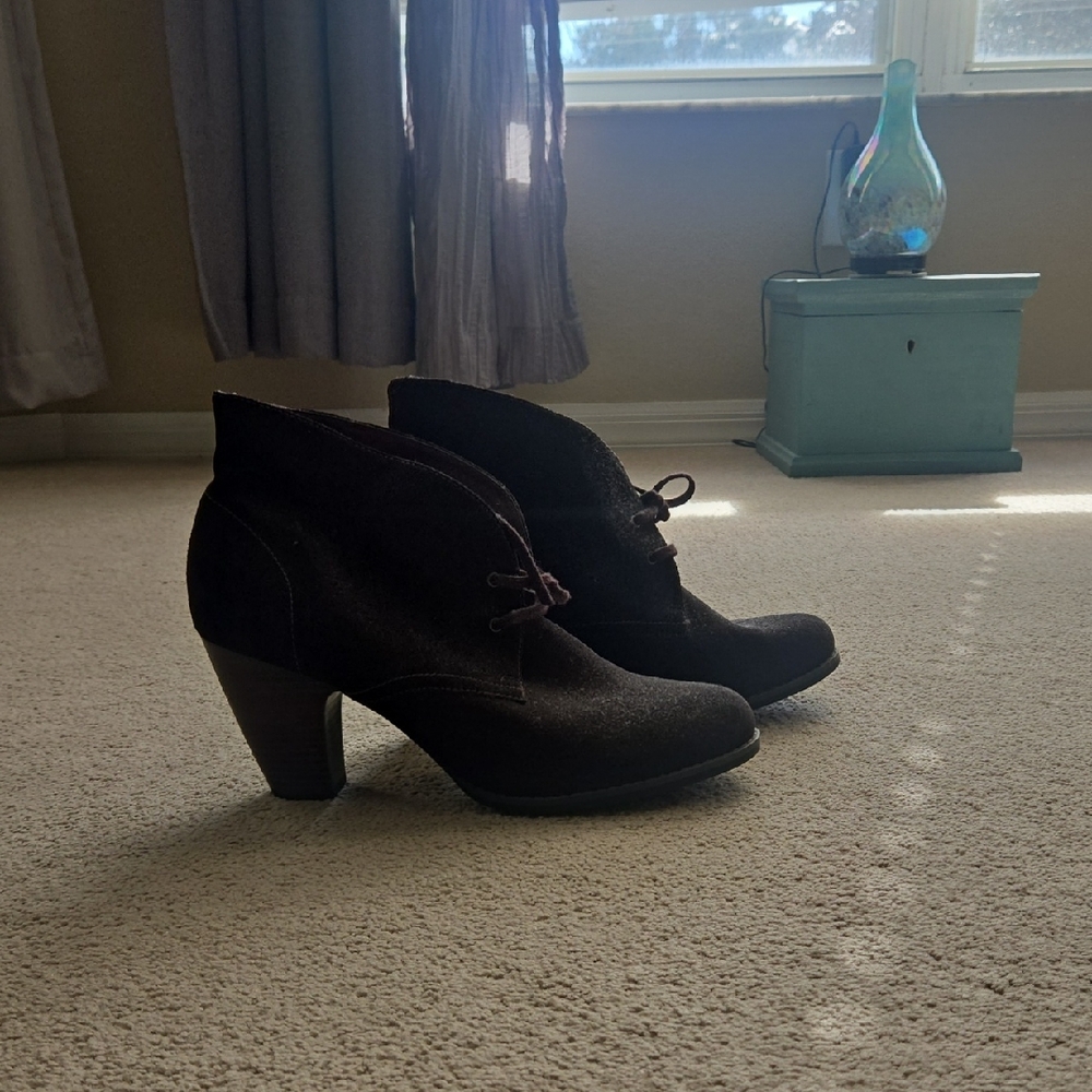 Clarks Dark Brown Heeled Boots